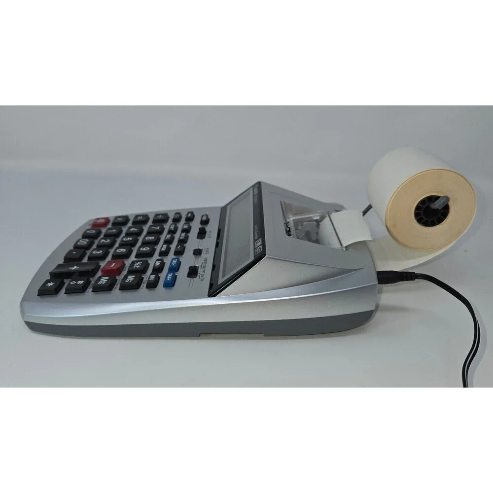 Canon P23-DH V Printing Calculator w/ 2 Rolls Paper Ink AC Adapter Tested Works